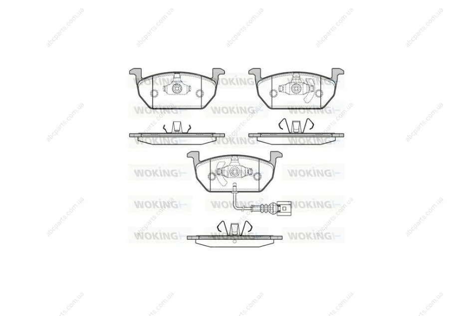 Колодки гальмівні диск. перед. (вир-во Remsa) VW Golf VII, Skoda Octavia III, Audi A3 (12-) WOKING P17013.01 (фото 1)