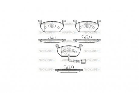 Колодки тормозные диск. перед. (Remsa) VW Golf VII, Skoda Octavia III, Audi A3 (12-) WOKING P17013.01