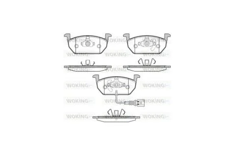 Колодки гальмівні диск. перед. (вир-во Remsa) VW Golf VII, Skoda Octavia III, Audi A3 (12-) WOKING P17013.01