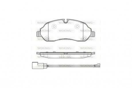 Колодки тормозные передние (Remsa) Ford Tranzit 13>18, 16> WOKING P17023.02