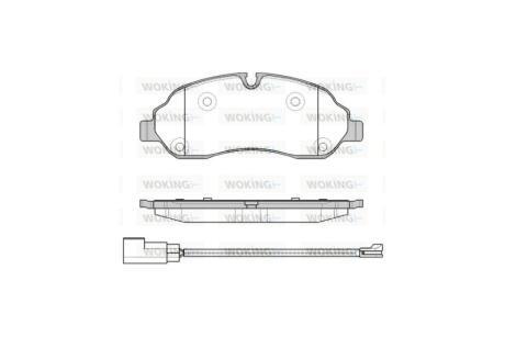 Колодки гальмівні диск. перед. (Remsa) Ford Tranzit 13>18, 16> WOKING P17023.02