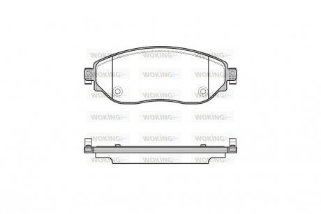 Колодки гальмівні диск. перед. (Remsa) Renault Trafic III (14-), Opel Vivaro B (14-) WOKING P17173.08