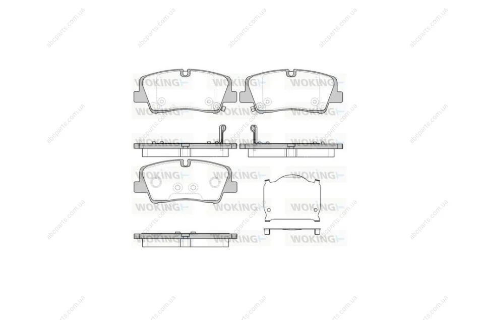Колодки гальмівні диск. задн. (вир-во Remsa) Hyundai H350 2.5d (15-) WOKING P17873.00 (фото 1)