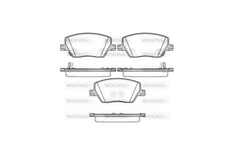 Колодки тормозные диск. перед. (Remsa) Fiat Tipo 15> WOKING P17953.02
