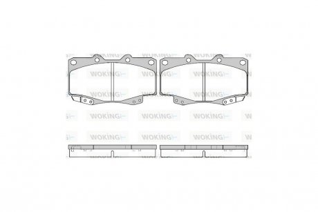 Колодки тормозные диск. перед. (Remsa) Toyota Hilux 97>05, 05>15 WOKING P2153.22