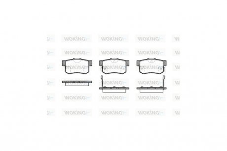 Колодки тормозные диск. задн. (Remsa) Great wall Hover h6 2.0 11-,Honda Accord viii 2.2 08- WOKING P2253.02