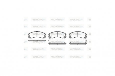 Колодки тормозные диск. перед. (Remsa) Citroen C-crosser 2.0 07-,Citroen C-crosser 2.2 07- WOKING P2543.02