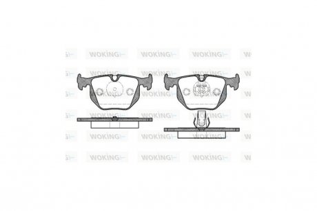 Колодки тормозные дисковые BMW X5e53 X3e83 3e46 7e38 / задн WOKING P2813.20