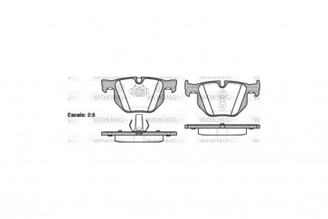 Колодки тормозные диск. задн. (Remsa) BMW X5 (E70), X6 (E71), X5 (F15), X6 (F16) WOKING P2813.61