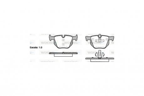 Колодки тормозные диск. задн. (Remsa) BMW 3e90 WOKING P2813.70