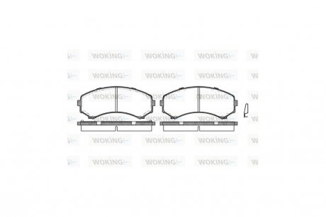 Колодки гальмівні диск. перед. (Remsa) Mitsubishi Grandis 2.0 03-,Mitsubishi Grandis 2.4 03- WOKING P2963.00