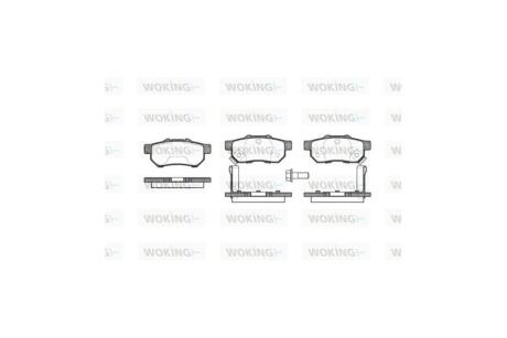 Колодки тормозные диск. задн. (Remsa) Honda Jazz 02> 08> 15> / Civic 91>01 WOKING P3333.52