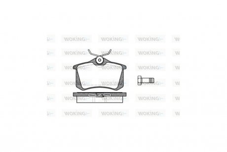 Колодки тормозные диск. задн. (Remsa) VW GOLF VI (5K1) (08-12)/Audi A1 (15-) WOKING P3633.01