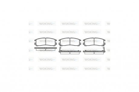 Колодки тормозные задние (Remsa) Mitsubishi Galant 96>04, 04> WOKING P3913.02