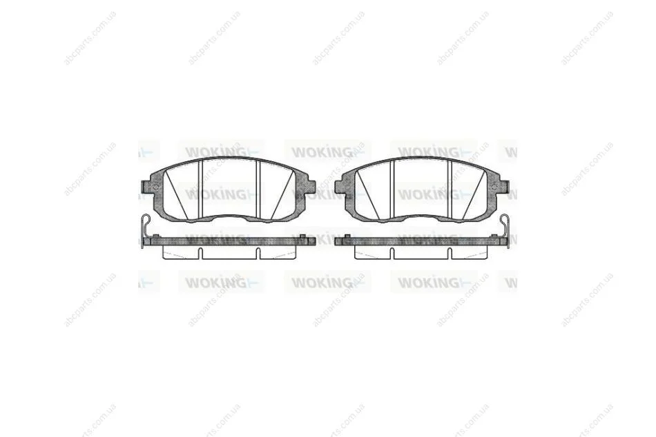 Колодки гальмівні диск. перед. (вир-во Remsa) Nissan Cube 1.5 07-,Nissan Cube 1.6 07- WOKING P3933.14 (фото 1)