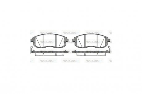 Колодки тормозные диск. перед. (Remsa) Nissan Cube 1.5 07-,Nissan Cube 1.6 07- WOKING P3933.14