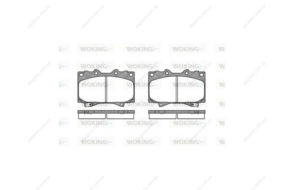 Колодки гальмівні диск. перед. (вир-во Remsa) Land Cruiser Prado (_J15_) (09-)/Mitsubishi Pajero IV (09-) WOKING P6073.04 (фото 1)