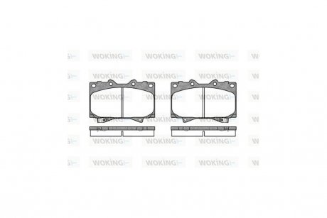 Колодки тормозные диск. перед. (Remsa) Land Cruiser Prado (_J15_) (09-)/Mitsubishi Pajero IV (09-) WOKING P6073.04