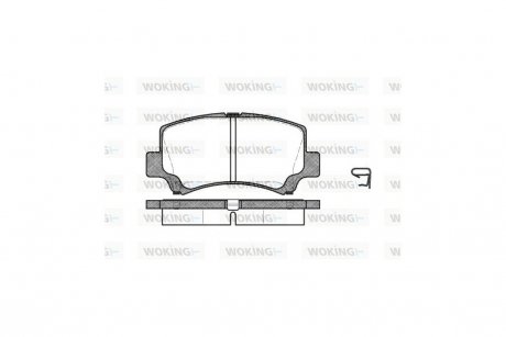 Колодки тормозные диск. перед. (Remsa) Chery A1 (06-), Chery Jaggi (06-) WOKING P6103.02