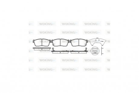 Колодки тормозные дисковые Toyota Avensis 2,4i 03>08 / Hilux 05>08 / перед WOKING P6243.02