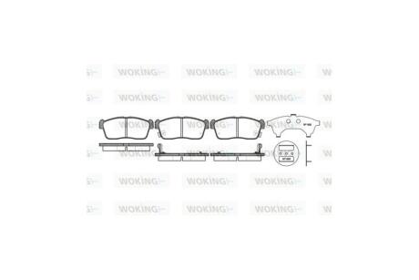 Колодки тормозные диск. перед. (Remsa) Toyota Avensis 2,4i 03>08 / Hilux 05>08 WOKING P6243.02