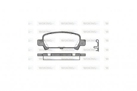 Колодки тормозные диск. задн. (Remsa) Subaru Forester (sg) 2.0 02-,Subaru Forester (sg) 2.5 02- WOKING P6293.02