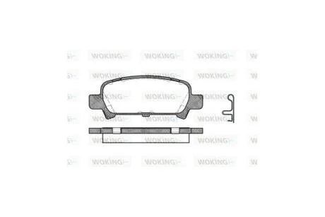 Колодки гальмівні диск. задн. (вир-во Remsa) Subaru Forester (sg) 2.0 02-,Subaru Forester (sg) 2.5 02- WOKING P6293.02