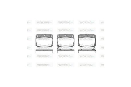 Колодки гальмівні диск. задн. (Remsa) Mitsubishi Pajero Sport I 98>08, II 08>15, III 15> WOKING P6503.02