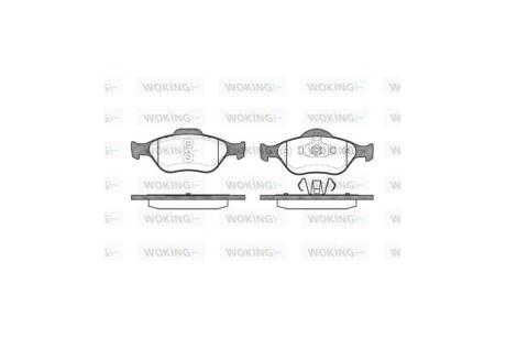 Колодки тормозные диск. перед. (Remsa) Ford Fiesta Fusion 02>08 / Mazda 2 03>07 WOKING P6663.00
