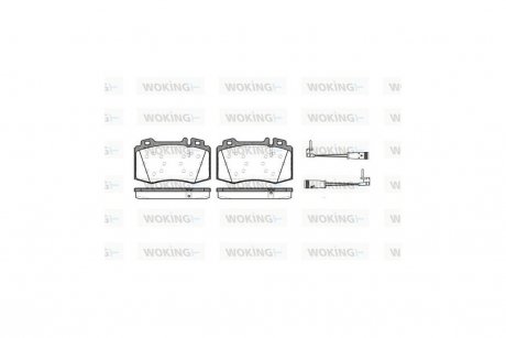 Колодки тормозные передние (Remsa) MB C203 E211 S220 ML163 Brembo ver. WOKING P6693.02