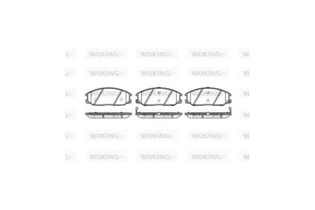 Колодки тормозные диск. перед. (Remsa) Ssang Yong Rexton I, Action I, Kyron I / Hyundai Santa fe I (P6713.12) WOKING 'P6713.12