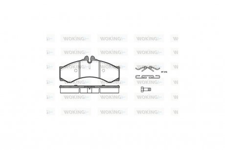 Колодки тормозные диск. перед. (Remsa) MB Sprinter I 96>06, VW LT II 28-46 96>06 WOKING P7143.00