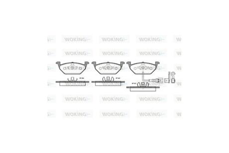 Колодки тормозные диск. перед. (Remsa) Audi A3 II, VW Golf IV V VI, Jetta III IV, Polo IV V WOKING P7333.21