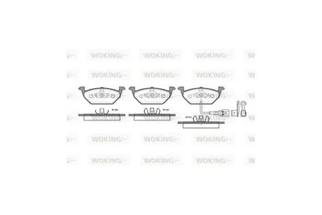 Колодки тормозные диск. перед. (пр-во Remsa) Audi A3 II, VW Golf IV V VI, Jetta III IV, Polo IV V WOKING P7333.21