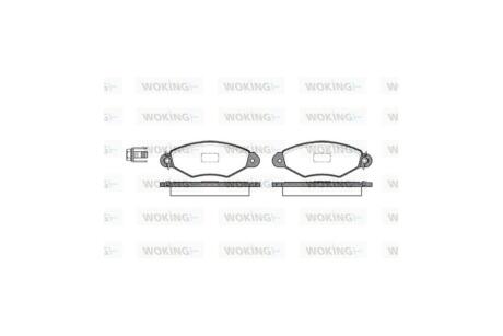 Колодки гальмівні диск. перед. (Remsa) Citroen Xsara, Peugeot 206 206+ WOKING P7433.00