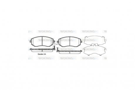 Колодки гальмівні диск. перед. (Remsa) Subaru Forester 08> 13>, Impreza 08> 12>, Legasy 09> 13>, XV 12> WOKING P8513.04