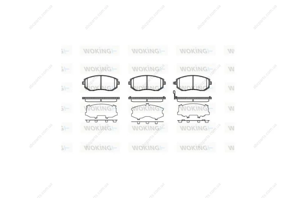 Колодки гальмівні диск. перед. (вир-во Remsa) Subaru Forester 03> 08> 13> / Impreza 00> 07> / Legasy 03> 09> / XV 12> (P8513.11) WOKING 'P8513.11 (фото 1)