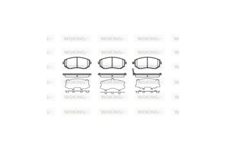 Колодки гальмівні диск. перед. (Remsa) Subaru Forester 03> 08> 13> / Impreza 00> 07> / Legasy 03> 09> / XV 12> (P8513.11) WOKING 'P8513.11