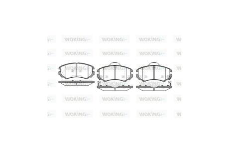 Колодки гальмівні диск. перед. (Remsa) Hyundai Tucson I / Sportage II / Sonata Magentis 05>10 WOKING P8533.02