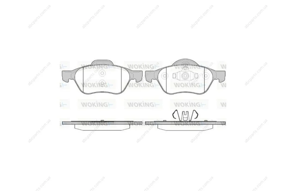 Колодки тормозные диск. перед. (пр-во Remsa) Renault Laguna 1.5 08- WOKING P8623.40 (фото 1)