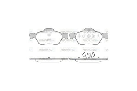 Колодки гальмівні диск. перед. (Remsa) Renault Laguna 1.5 08- WOKING P8623.40