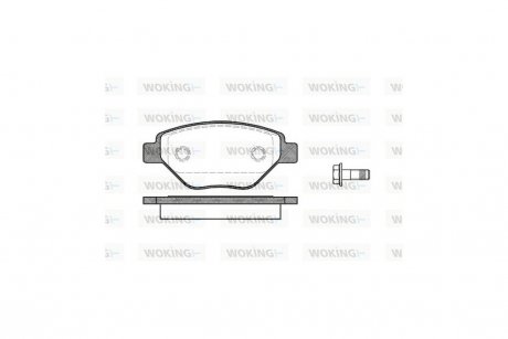 Колодки гальмівні диск. перед. (Remsa) Renault Megane ii 1.4 02-11,Renault Megane ii 1.4 03- WOKING P8773.00