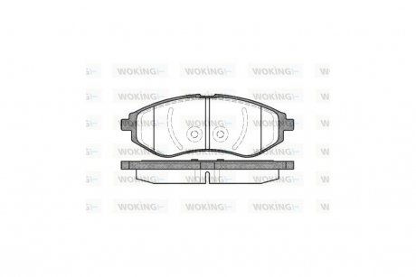 Колодки тормозные Авео перед (Remsa) (к-т 4 шт) WOKING P8863.00