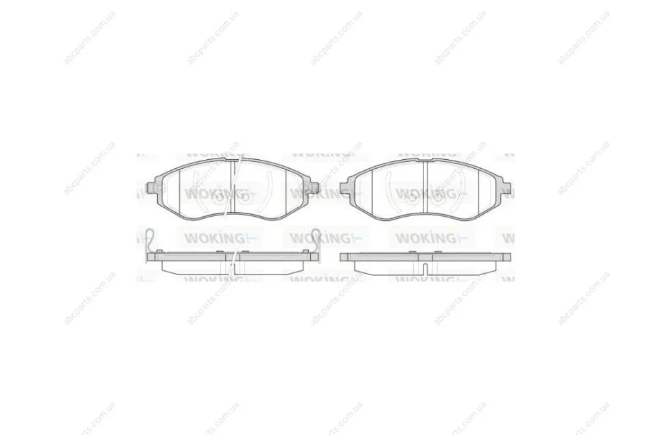 Колодки тормозные диск. перед. (пр-во Remsa) Chevrolet Aveo T200 T250 R14 WOKING P8863.02 (фото 1)