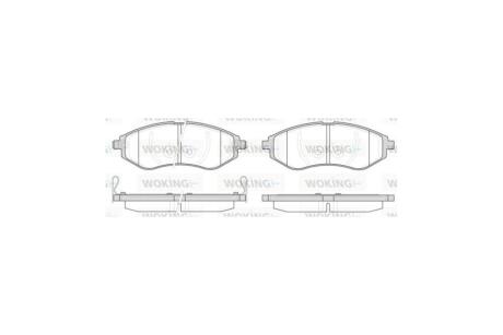 Колодки гальмівні диск. перед. (Remsa) Chevrolet Aveo T200 T250 R14 WOKING P8863.02