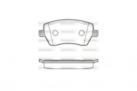 Колодки тормозные диск. перед. (Remsa) Dacia Dokker 1.2 12-,Dacia Dokker 1.5 12- WOKING P8873.00