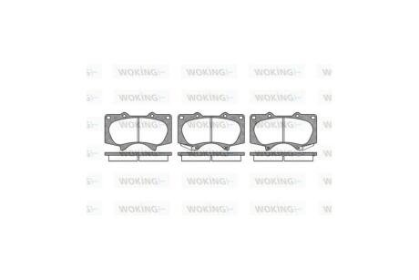 Колодки тормозные диск. перед. (Remsa) Toyota LC120 Lexus GX470, Toyota LC150, Lexus GX460, Mitsubishi Pajero IV WOKING P8883.00