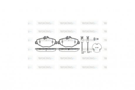 Колодки тормозные дисковые MB E211 / перед Bosch ver. WOKING P8903.02