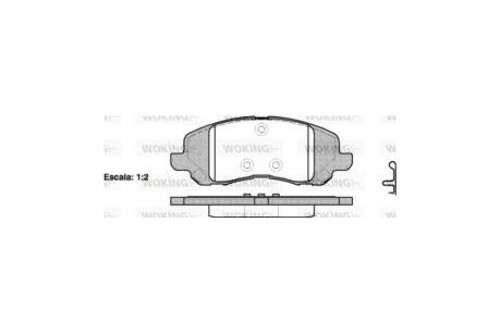 Колодки тормозные диск. перед. (Remsa) Mitsubishi ASX 10> / Dodge Caliber Avenger WOKING P9043.20