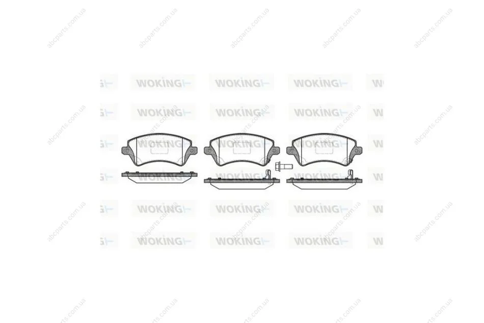 Колодки гальмівні диск. перед. (вир-во Remsa) Toyota Corolla 01>07 (P9223.12) WOKING 'P9223.12 (фото 1)
